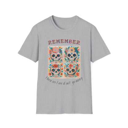 Día de los Muertos Shirt Sugar Skull Memorial Tee Remember Day of the Dead T Shirt