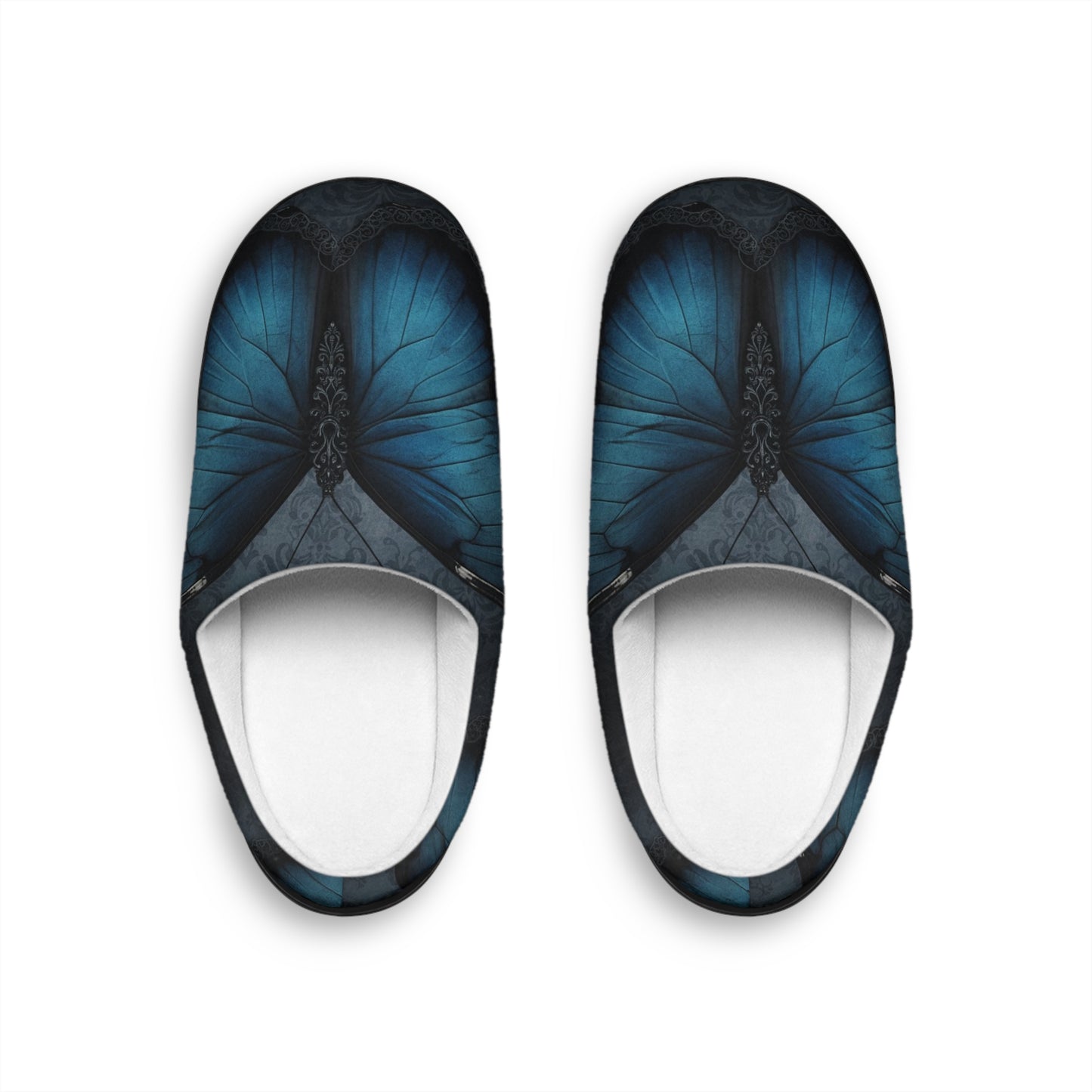 Butterfly Slippers (Gothic Blue Morpho)