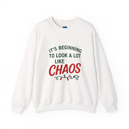Its Beginning To Look A lot Like Chaos Funny Christmas Sweatshirt