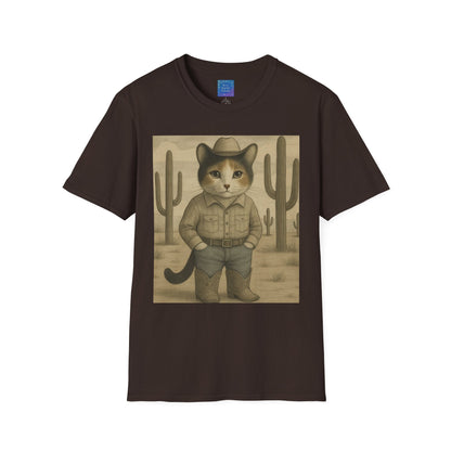 Cowboy Cat Western Graphic T-Shirt, Vintage Country Style Tee