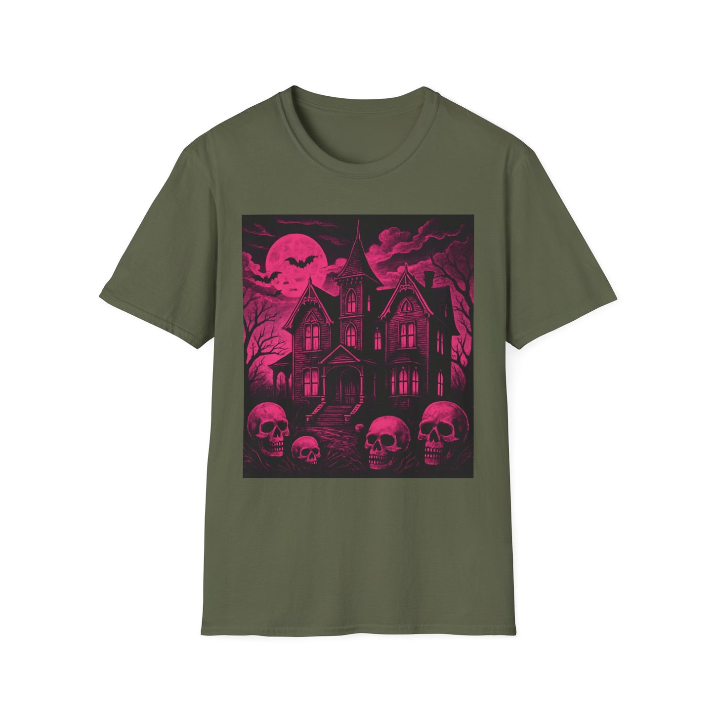 Gothic Spooky Halloween Skull Horror Tee T shirt