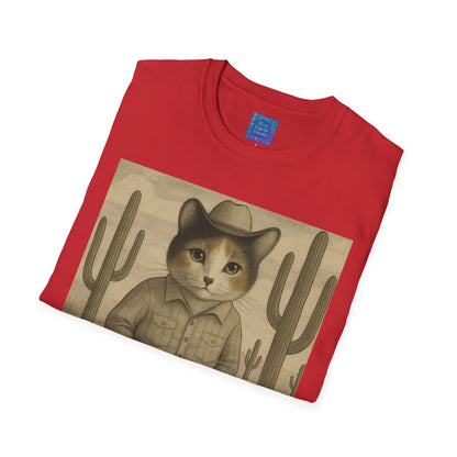 Cowboy Cat Western Graphic T-Shirt, Vintage Country Style Tee