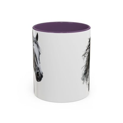 Black Horse Coffee Mug Western Cowboy Horse Art Cup