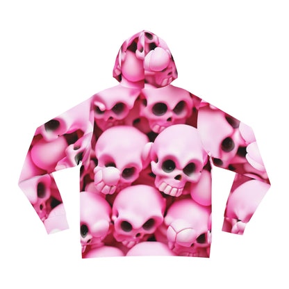Bold Neon Pink Skull Hoodie  Electric Gothic Streetwear for Men & Women  Statement Halloween Fashion Fashion Hoodie (AOP)