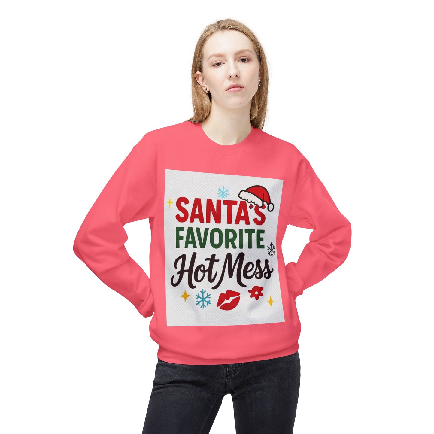 Santas Favorite Hot Mess Christmas Sweatshirt