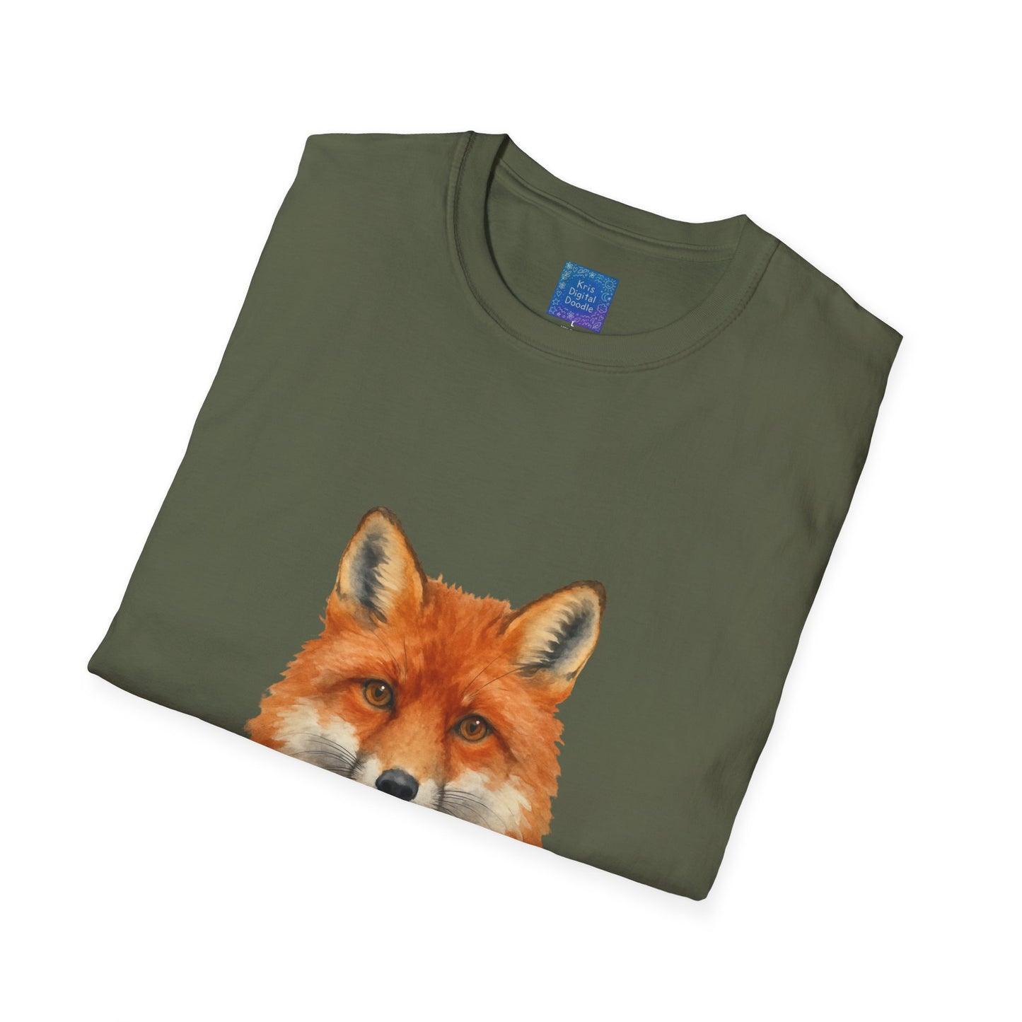 Red Fox Face T-Shirt | Watercolor Fox Portrait
