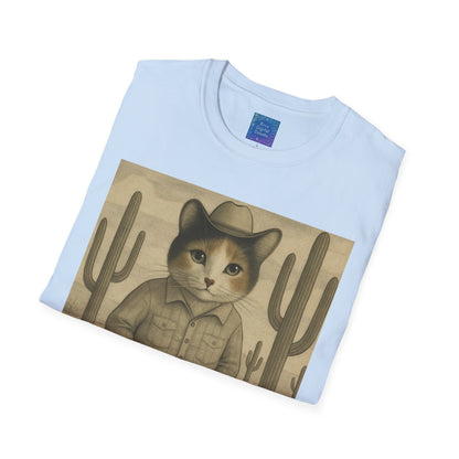 Cowboy Cat Western Graphic T-Shirt, Vintage Country Style Tee