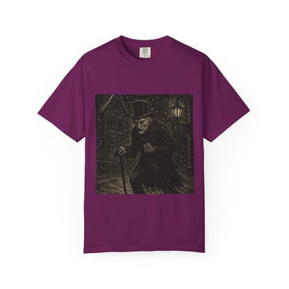 Gothic Scrooge T Shirt Dark Christmas Carol Shirt Vintage Haunted Dickens Tee Unisex Garment Dyed T shirt