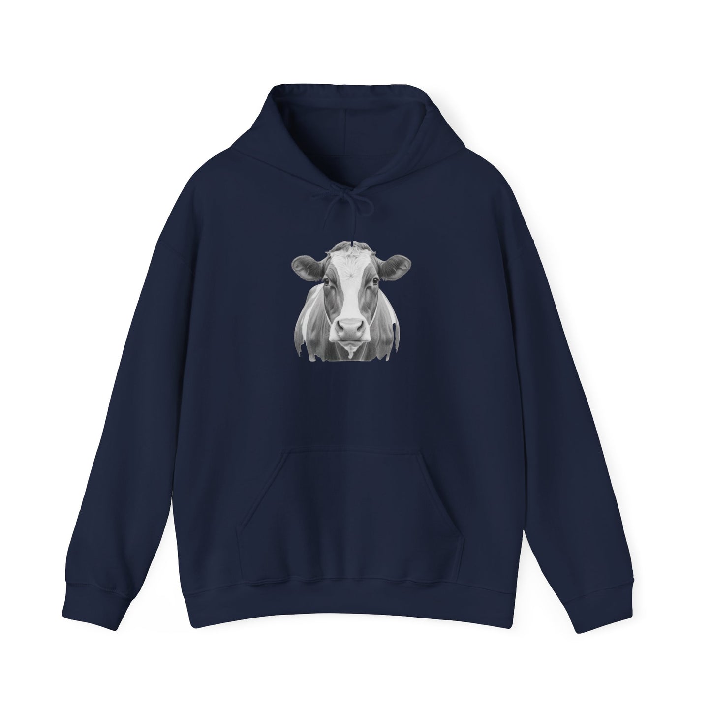 Black and White Cow Hoodie Sweatshirt