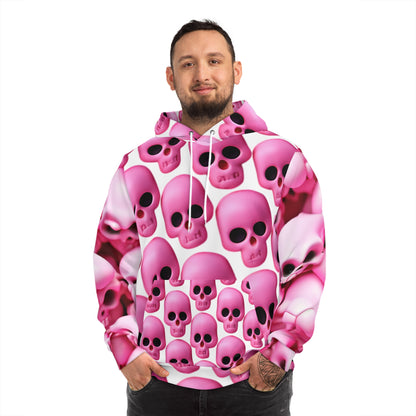 Pink Skull Hoodie Gothic Halloween Aesthetic Streetwear All Over Print Unisex Hoodie Fashion Hoodie Men Women Costume Couple
