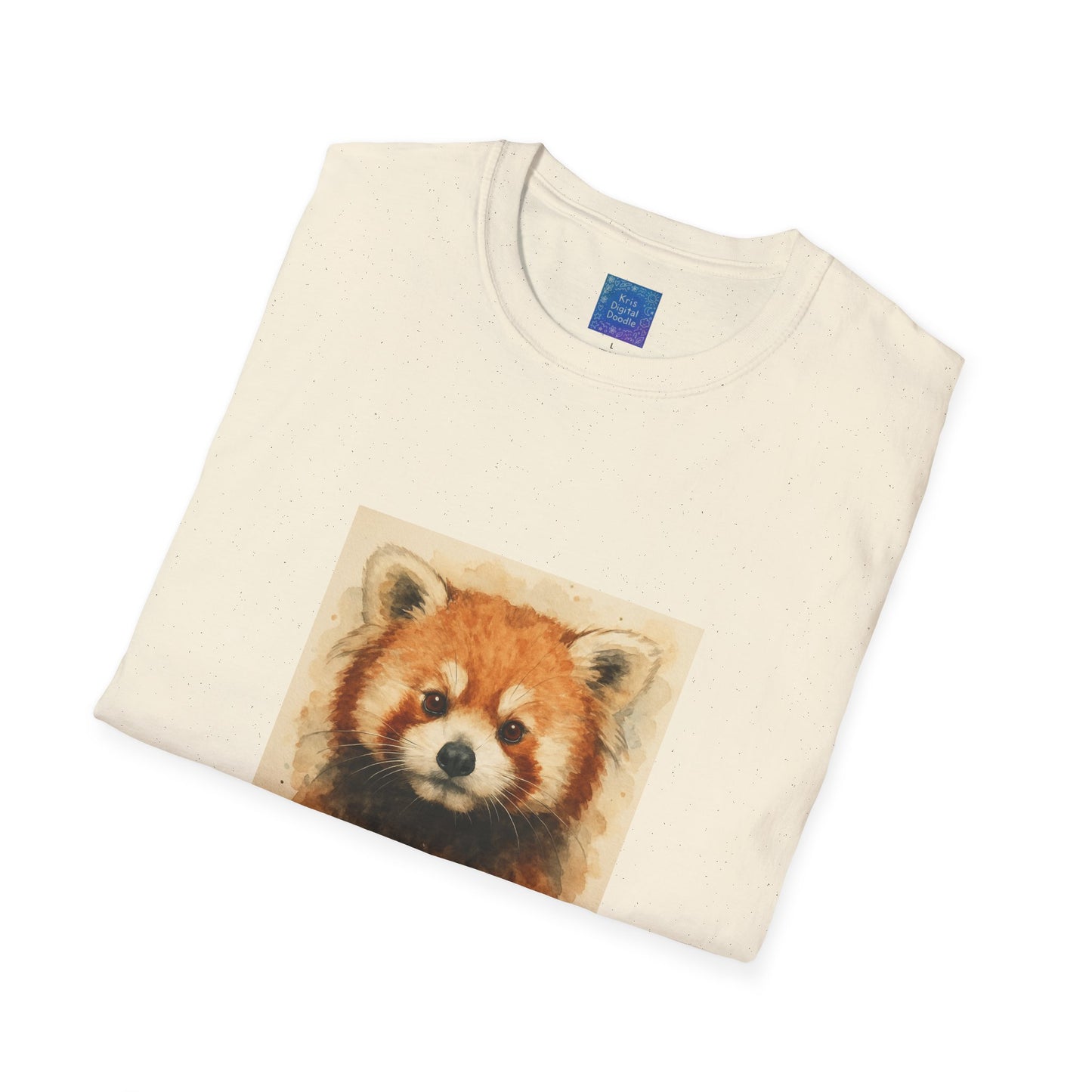 Red Panda Portrait T-Shirt | Watercolor Animal Illustration
