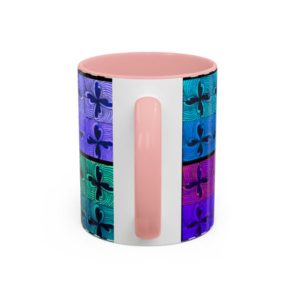 Blue Purple Tile Fleur-de-Lis Mug | Accent Coffee Mug