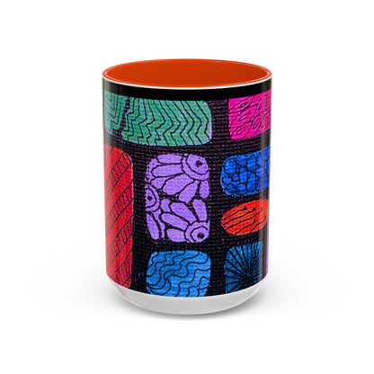 Colorful Abstract Pattern Mug | Vibrant Geometric Shapes Ceramic Mug