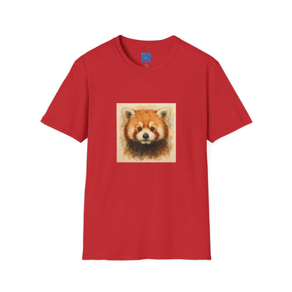 Red Panda Portrait T-Shirt | Watercolor Animal Illustration