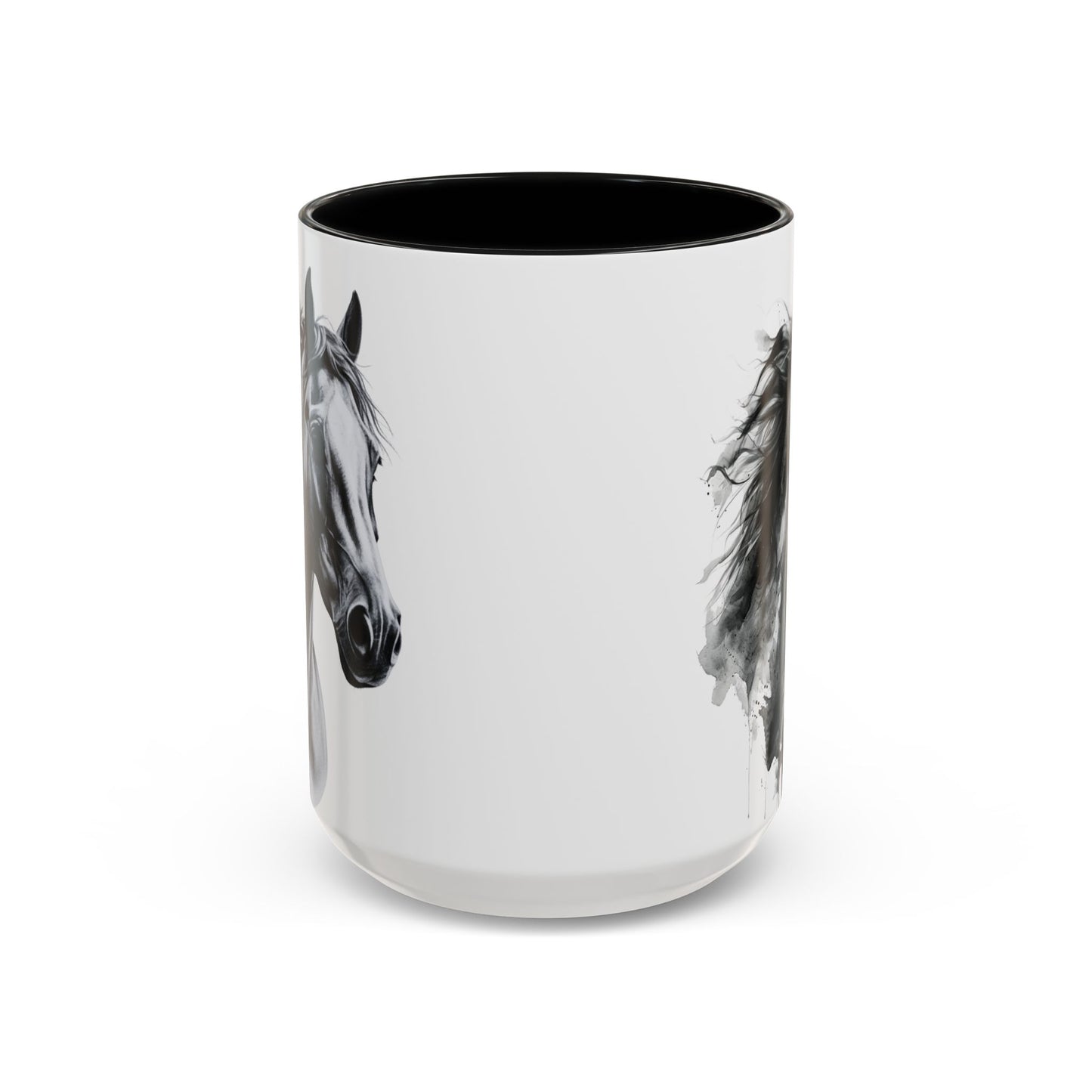 Black Horse Coffee Mug Western Cowboy Horse Art Cup