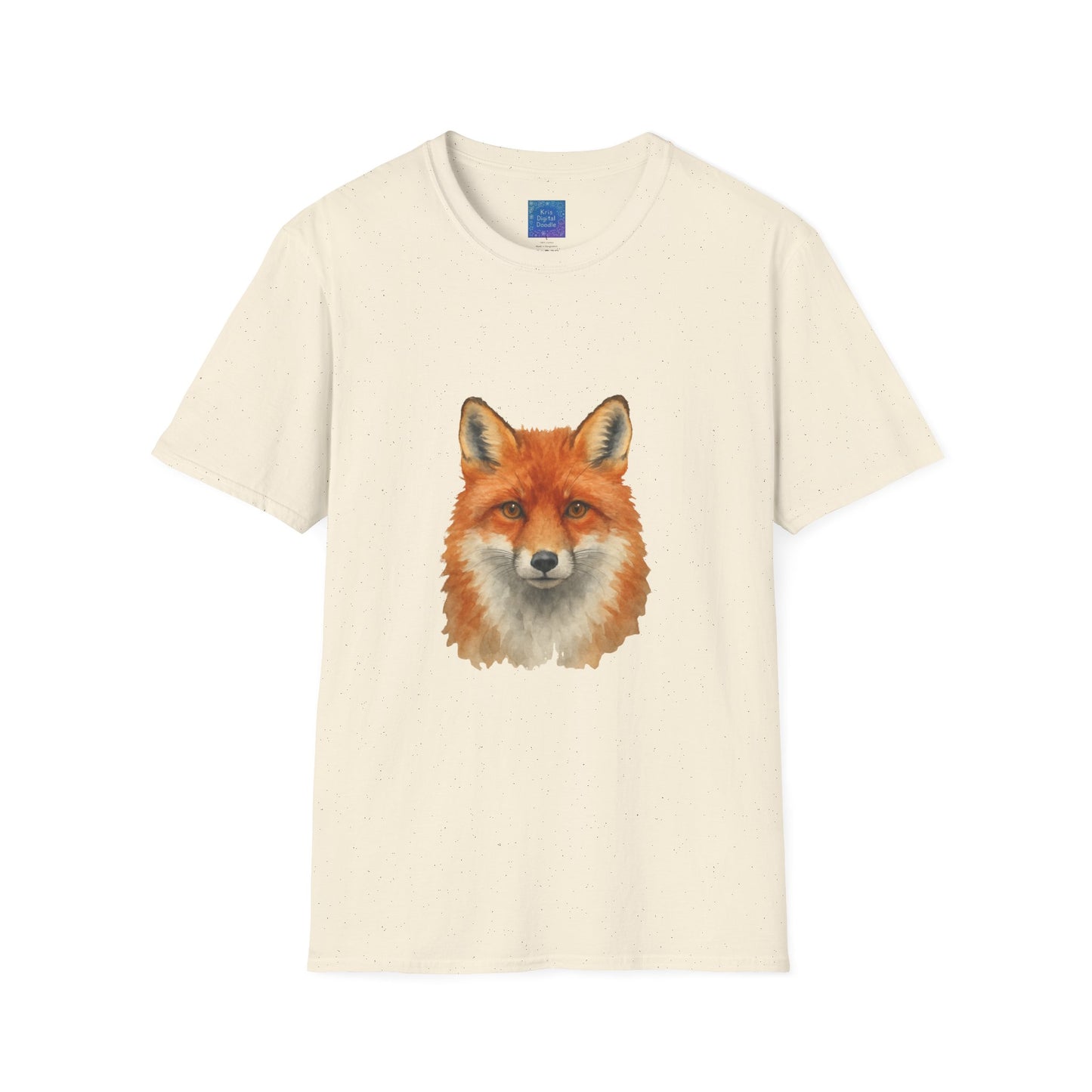 Red Fox Face T-Shirt | Watercolor Fox Portrait