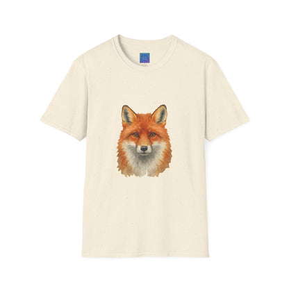 Red Fox Face T-Shirt | Watercolor Fox Portrait