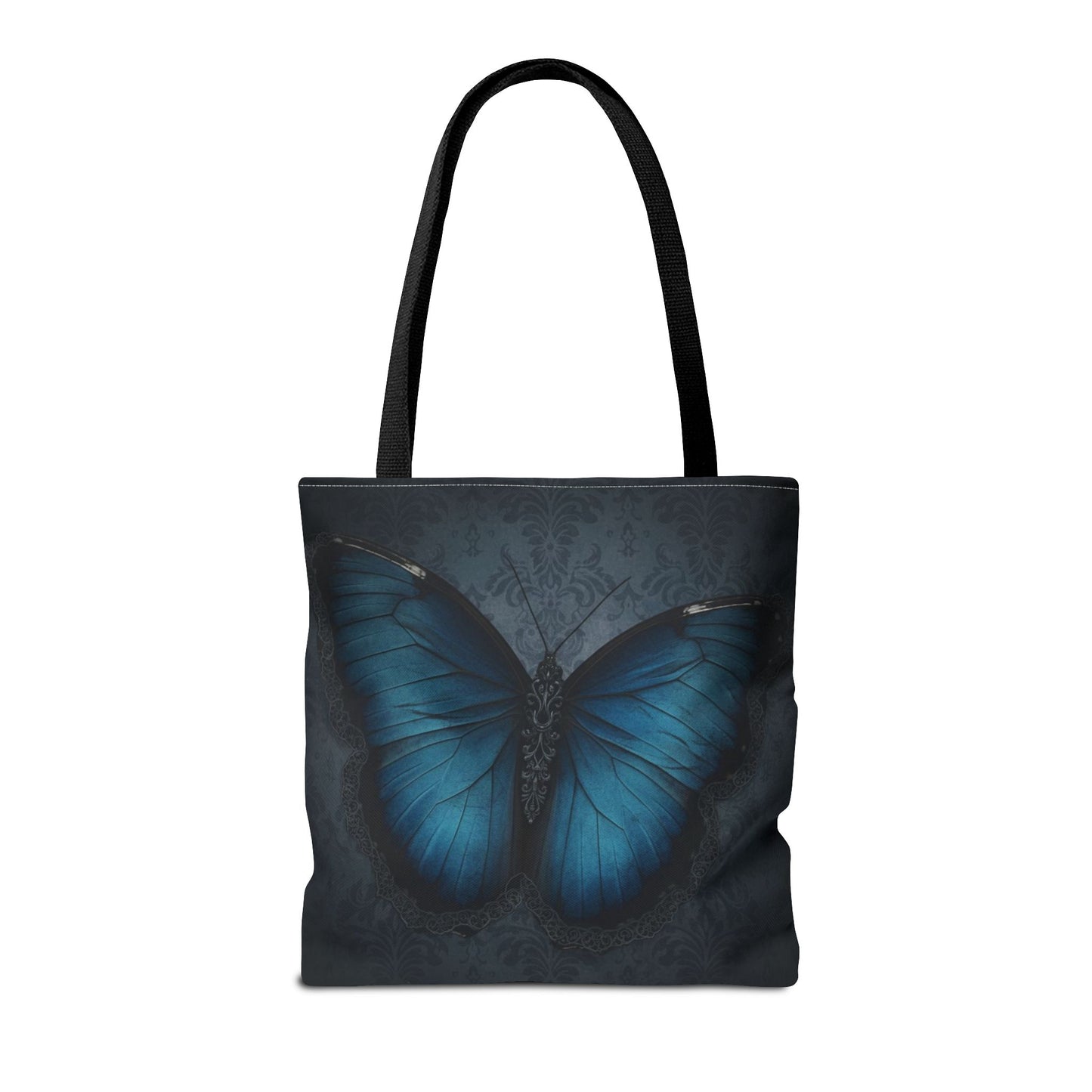 Blue Butterfly Tote Bag | Elegant Gothic Art Bag