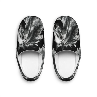Black Stallion House Slippers | Artistic Horse Lover Footwear