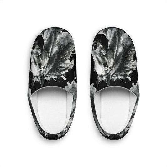 Black Stallion House Slippers | Artistic Horse Lover Footwear