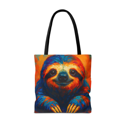 Colorful Sloth Tote Bag | Vibrant Animal Art Bag