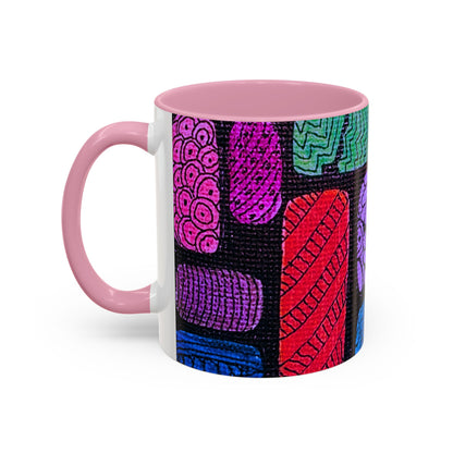 Colorful Abstract Pattern Mug | Vibrant Geometric Shapes Ceramic Mug