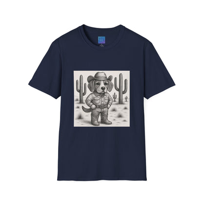 Cowboy Dog T-Shirt, Funny Western Desert Graphic Tee