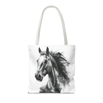 Black Stallion Tote Bag | Artistic Horse Lover Carryall