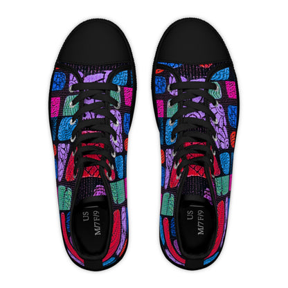 Colorful Brain Pattern High Top Sneakers | Womens High Tops, Psychedelic Grid Design