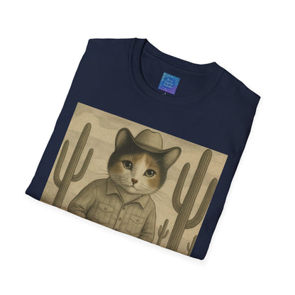Cowboy Cat Western Graphic T-Shirt, Vintage Country Style Tee
