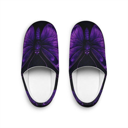 Purple Butterfly Slippers Cozy Indoor Shoes