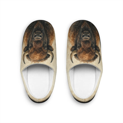 Bison Slippers Rustic Buffalo House Shoes Western Wildlife Cozy Slippers