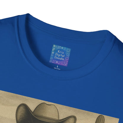 Cowboy Cat Western Graphic T-Shirt, Vintage Country Style Tee