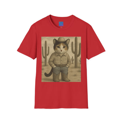 Cowboy Cat Western Graphic T-Shirt, Vintage Country Style Tee