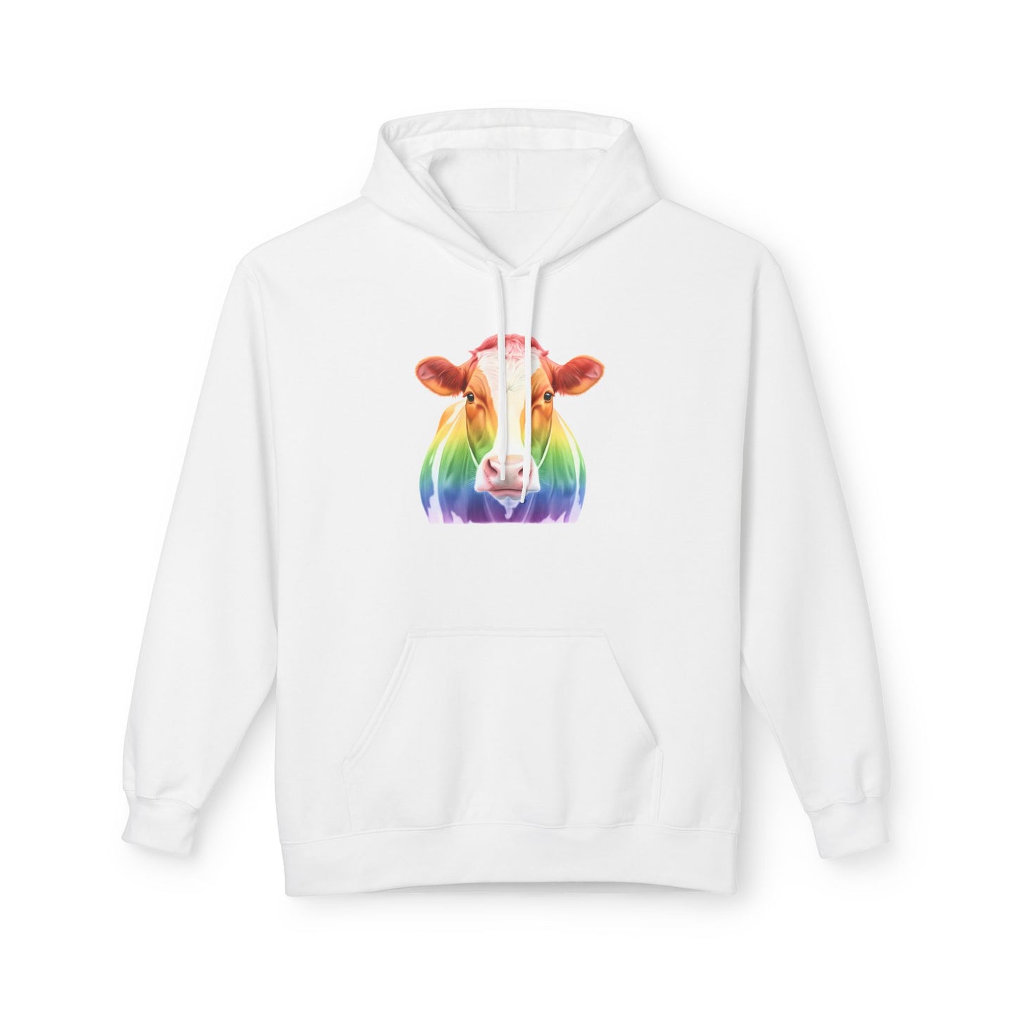 Colorful Rainbow Cow Hoodie Sweatshirt