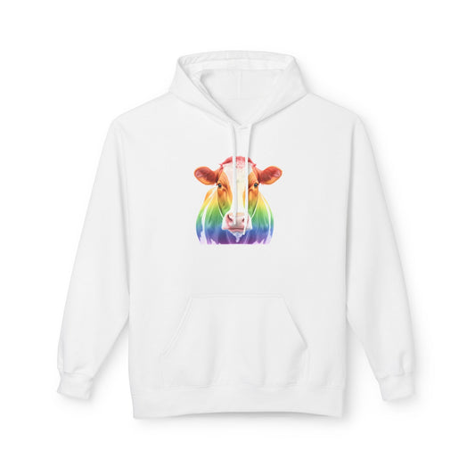 Colorful Rainbow Cow Hoodie Sweatshirt