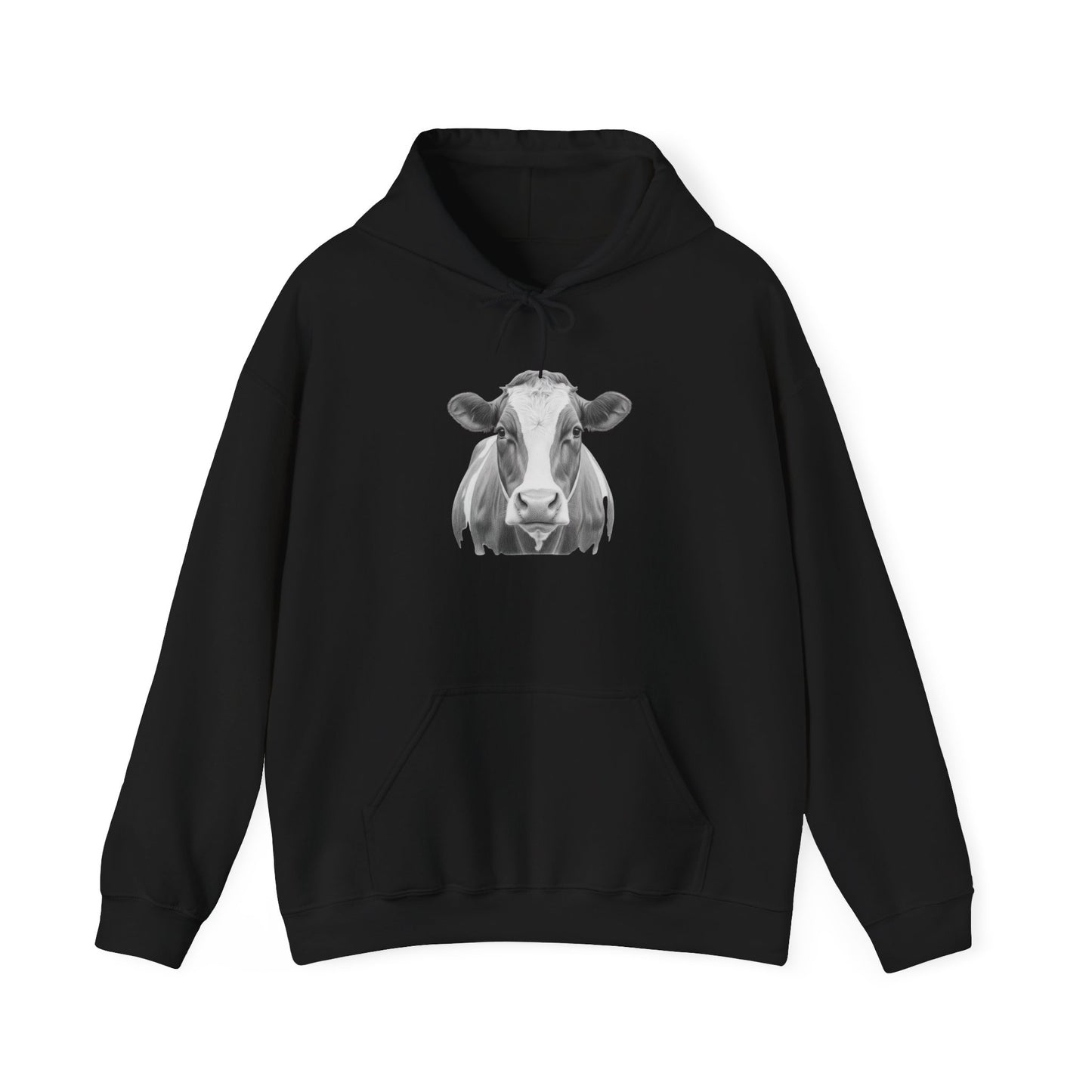 Black and White Cow Hoodie Sweatshirt