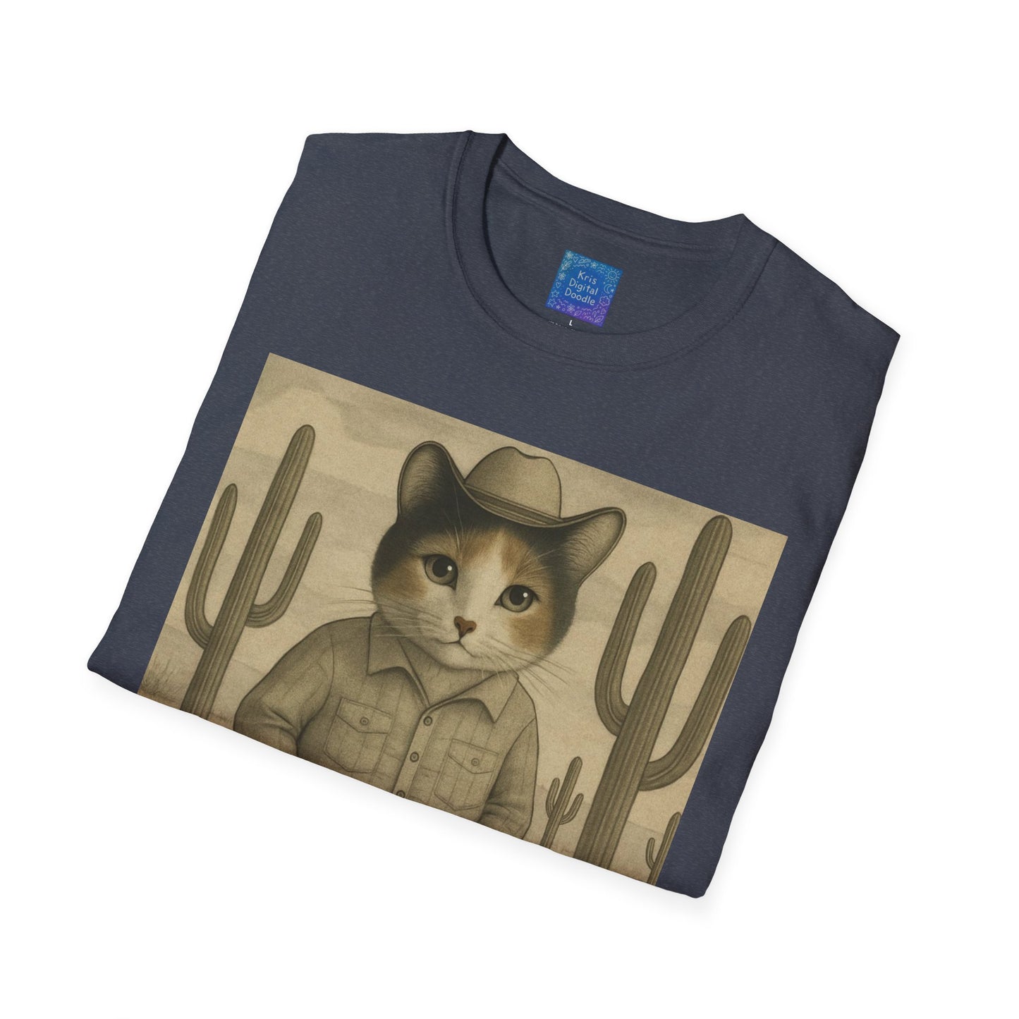 Cowboy Cat Western Graphic T-Shirt, Vintage Country Style Tee