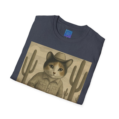 Cowboy Cat Western Graphic T-Shirt, Vintage Country Style Tee