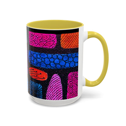 Colorful Abstract Pattern Mug | Vibrant Geometric Shapes Ceramic Mug