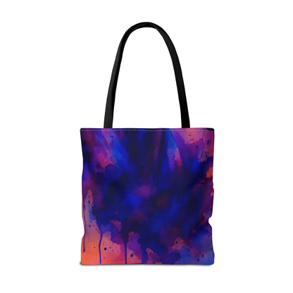 Bold Horse Tote Bag, Vibrant Blue & Purple Wild Spirit Artwork