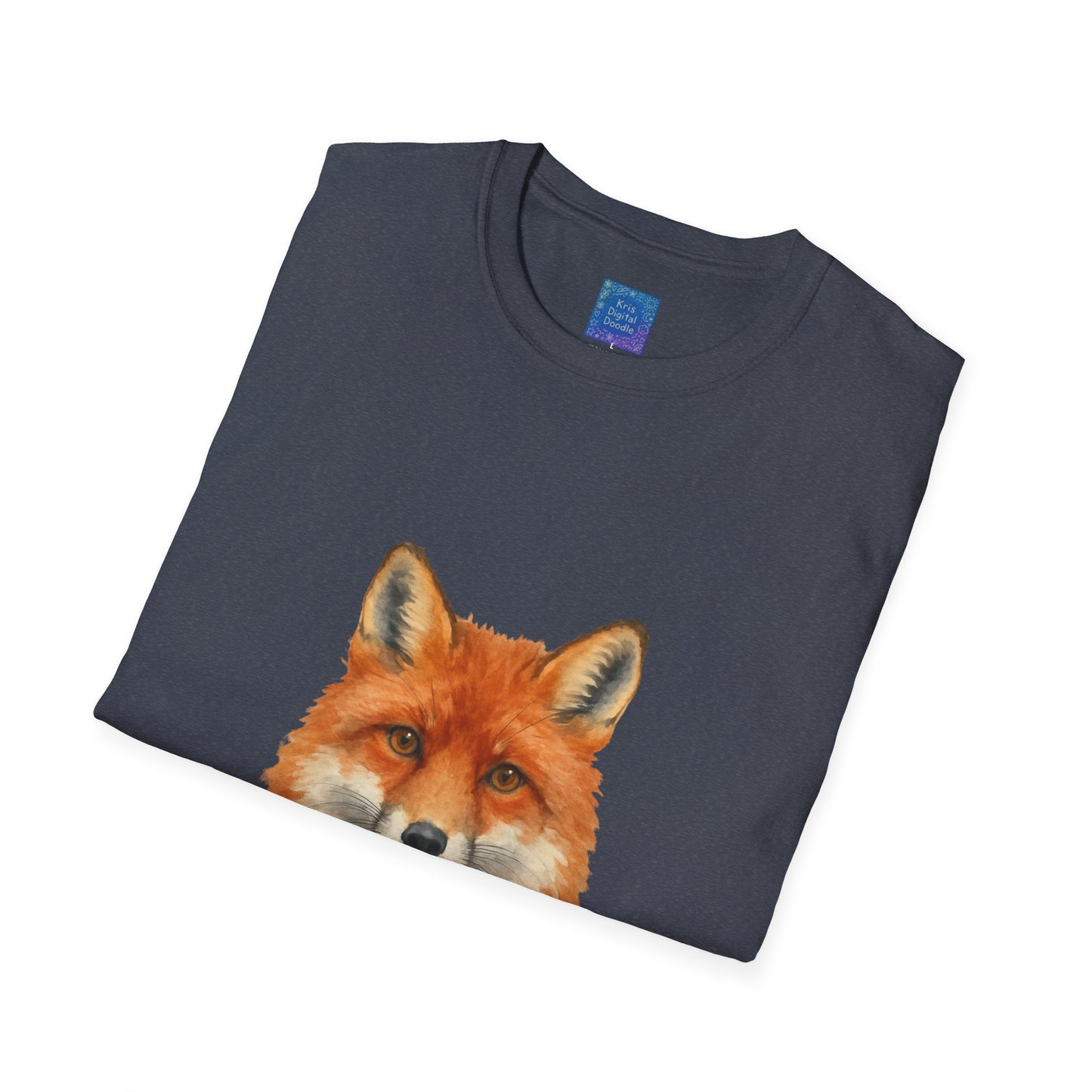 Red Fox Face T-Shirt | Watercolor Fox Portrait