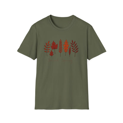 Second Spring Fall Shirt  Autumn Leaves TShirt  Neutral Cozy Thanksgiving Tee  Fall Graphic Tee for Women Unisex  TShirt