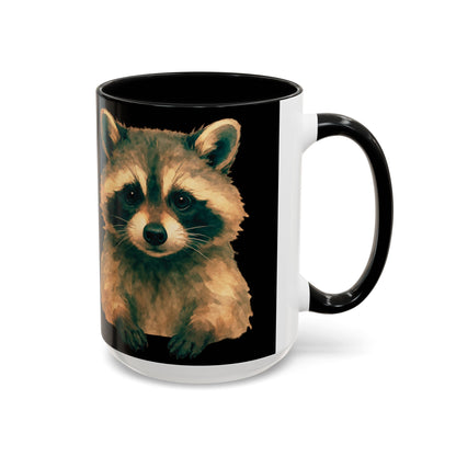 Watercolor Raccoon Mug | Accent Coffee Mug 11oz 15oz
