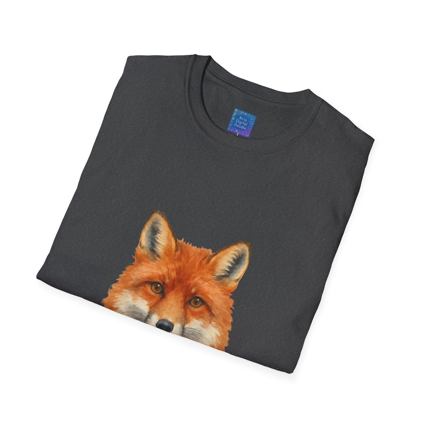 Red Fox Face T-Shirt | Watercolor Fox Portrait