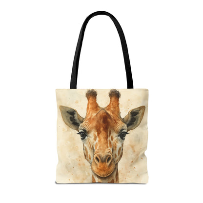 Watercolor Giraffe Face Tote | Animal Print Beach Bag