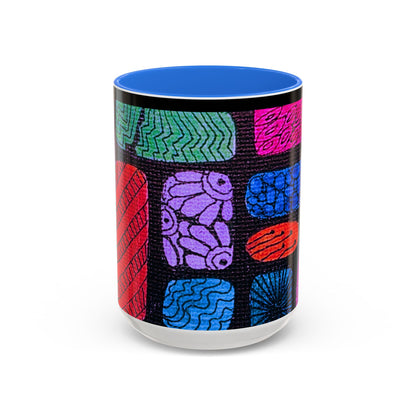 Colorful Abstract Pattern Mug | Vibrant Geometric Shapes Ceramic Mug