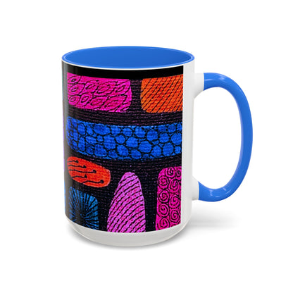 Colorful Abstract Pattern Mug | Vibrant Geometric Shapes Ceramic Mug