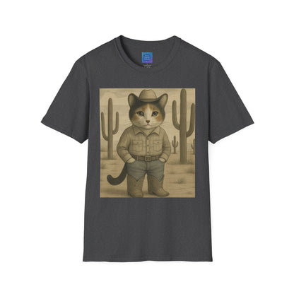 Cowboy Cat Western Graphic T-Shirt, Vintage Country Style Tee