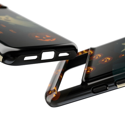 Phone Case, Halloween Haunted House Cat Ghost  iPhone 16, 15, 14, Pixel 8, 6 Samsung Galaxy 25, 24, 23
